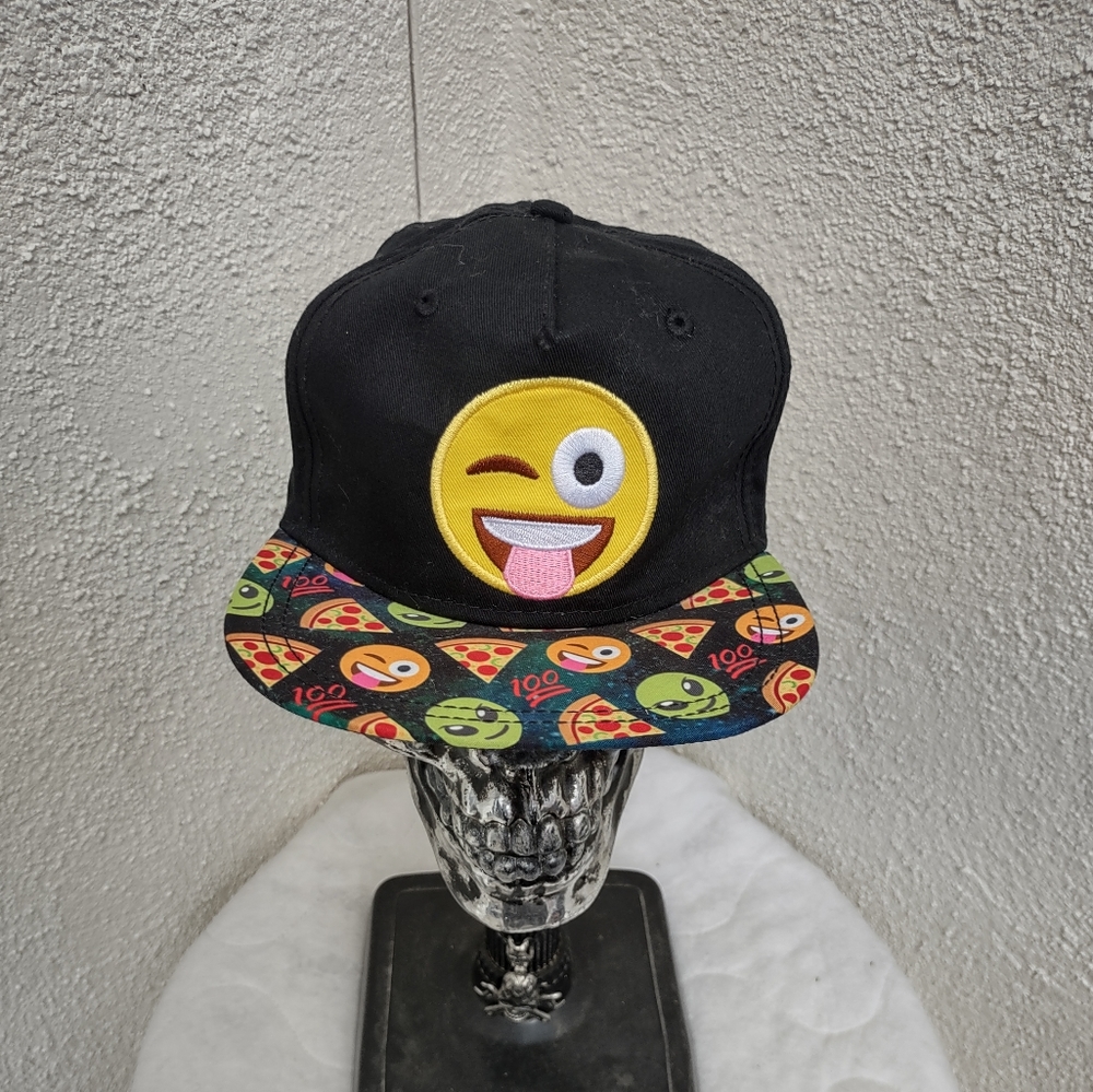 Emoji Flat Billed Hat Pizza Aliens Casual Party Unisex Utility Fun Fashion